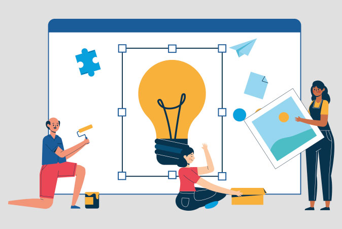 Diseños visuales para presentaciones de eventos.